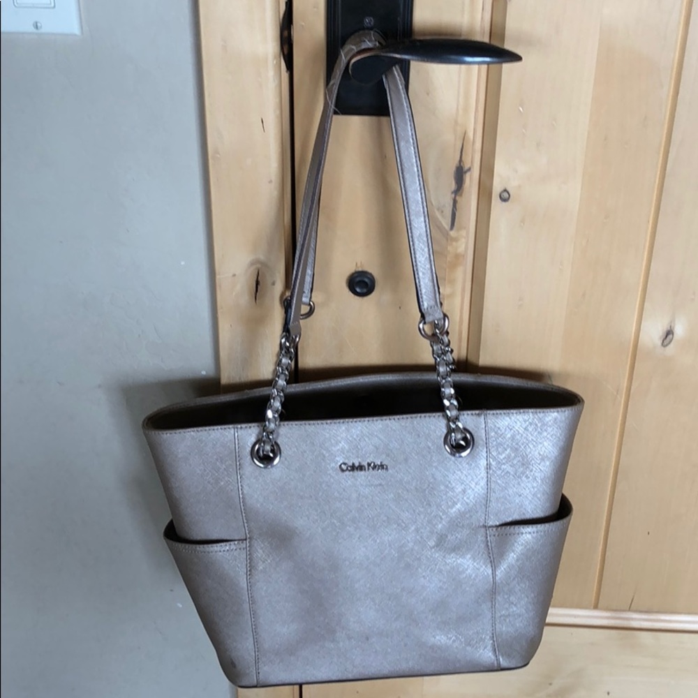 Calvin Klein Muted Gold Purse!